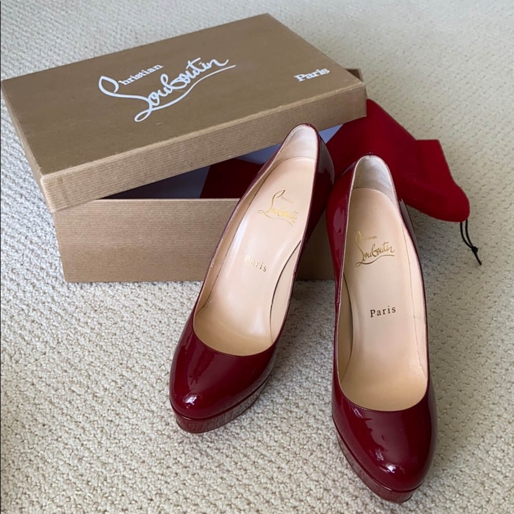 Christian Louboutin Red Leather High Heels